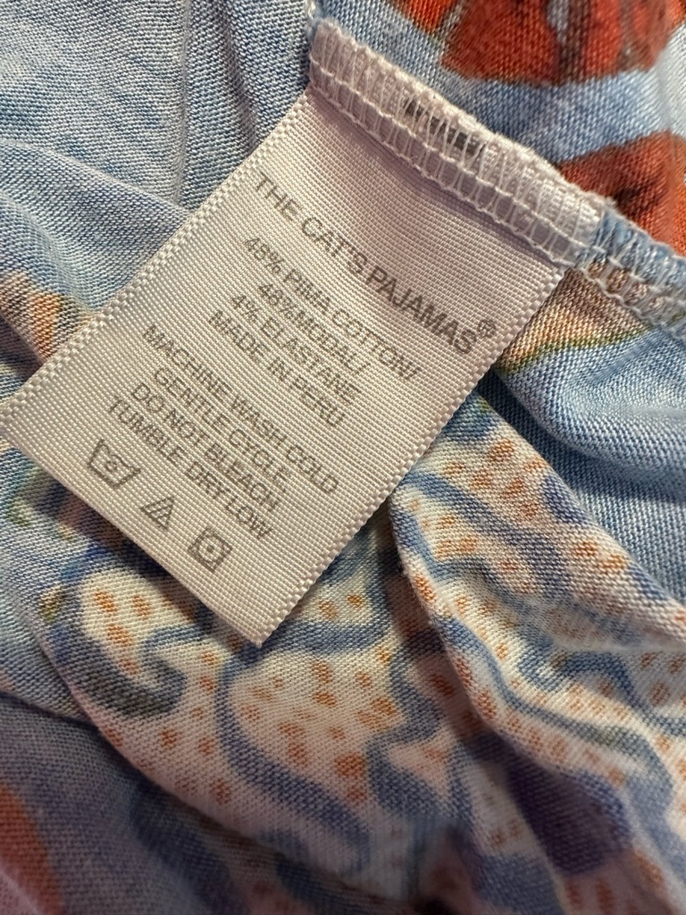 The Cat's Pajamas Set Women’s Medium Pima Cotton Tiger Top & Pants - Picture 7 of 7